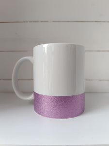 Mug Blanco Color Base Escarchado 11 oz