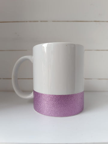 Mug Blanco Color Base Escarchado 11 oz